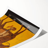 Electric Rider Art - Bold Abstract Electric Painting - Yellow Canvas