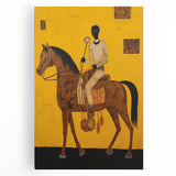 Electric Rider Art - Bold Abstract Electric Painting - Yellow Canvas