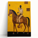 Electric Rider Art - Bold Abstract Electric Painting - Yellow Canvas