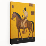 Electric Rider Art - Bold Abstract Electric Painting - Yellow Canvas