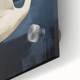 Electric Swan Art - Modern Abstract Electric Canvas - Navy Blue Decor