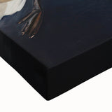 Electric Swan Art - Modern Abstract Electric Canvas - Navy Blue Decor