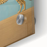 Electric Cheetah Art - Abstract Electric Canvas - Sky Blue Decor