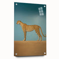 Electric Cheetah Art - Abstract Electric Canvas - Sky Blue Decor