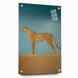 Electric Cheetah Art - Abstract Electric Canvas - Sky Blue Decor