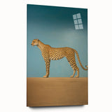 Electric Cheetah Art - Abstract Electric Canvas - Sky Blue Decor