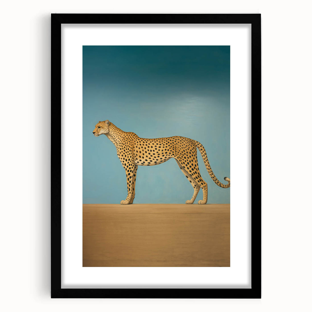 Electric Cheetah Art - Abstract Electric Canvas - Sky Blue Decor