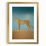 Electric Cheetah Art - Abstract Electric Canvas - Sky Blue Decor