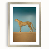 Electric Cheetah Art - Abstract Electric Canvas - Sky Blue Decor
