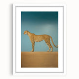 Electric Cheetah Art - Abstract Electric Canvas - Sky Blue Decor