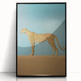 Electric Cheetah Art - Abstract Electric Canvas - Sky Blue Decor