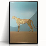 Electric Cheetah Art - Abstract Electric Canvas - Sky Blue Decor