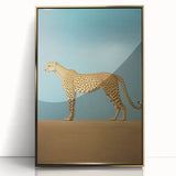 Electric Cheetah Art - Abstract Electric Canvas - Sky Blue Decor