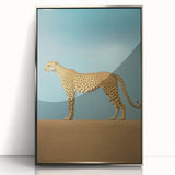 Electric Cheetah Art - Abstract Electric Canvas - Sky Blue Decor