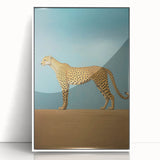 Electric Cheetah Art - Abstract Electric Canvas - Sky Blue Decor