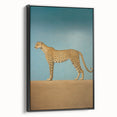 Electric Cheetah Art - Abstract Electric Canvas - Sky Blue Decor