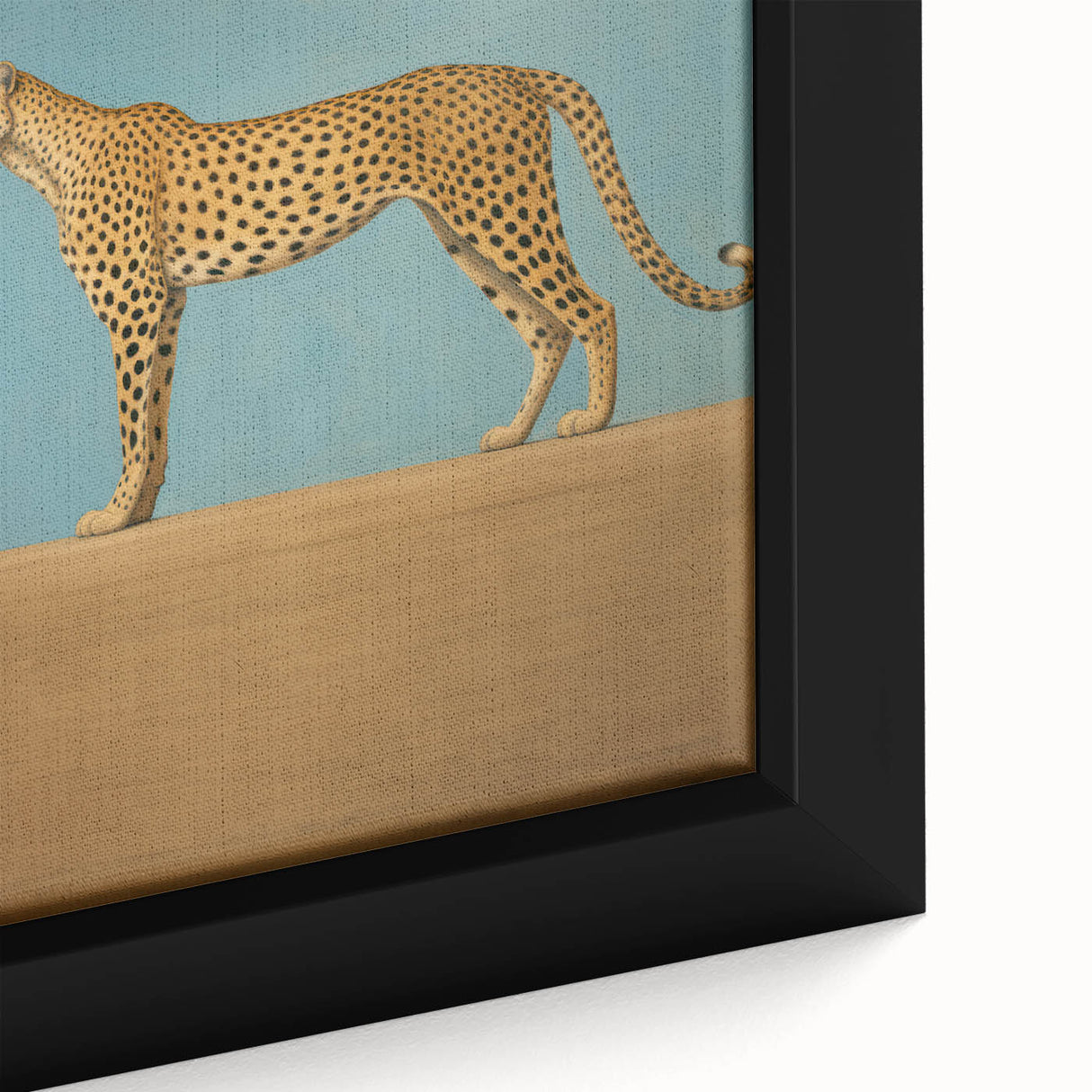 Electric Cheetah Art - Abstract Electric Canvas - Sky Blue Decor