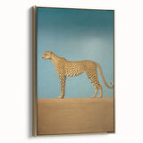 Electric Cheetah Art - Abstract Electric Canvas - Sky Blue Decor