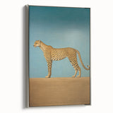 Electric Cheetah Art - Abstract Electric Canvas - Sky Blue Decor