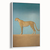 Electric Cheetah Art - Abstract Electric Canvas - Sky Blue Decor