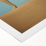 Electric Cheetah Art - Abstract Electric Canvas - Sky Blue Decor