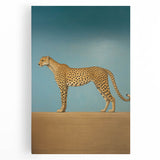 Electric Cheetah Art - Abstract Electric Canvas - Sky Blue Decor