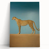 Electric Cheetah Art - Abstract Electric Canvas - Sky Blue Decor