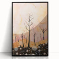 Abstract Electric Forest Art - Vibrant Pink and Orange Canvas Decor