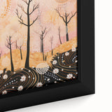 Abstract Electric Forest Art - Vibrant Pink and Orange Canvas Decor