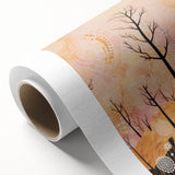 Abstract Electric Forest Art - Vibrant Pink and Orange Canvas Decor