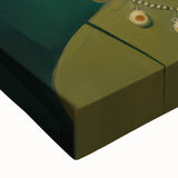 Electric Portrait Art - Vibrant Floral and Green Canvas - Modern Decor