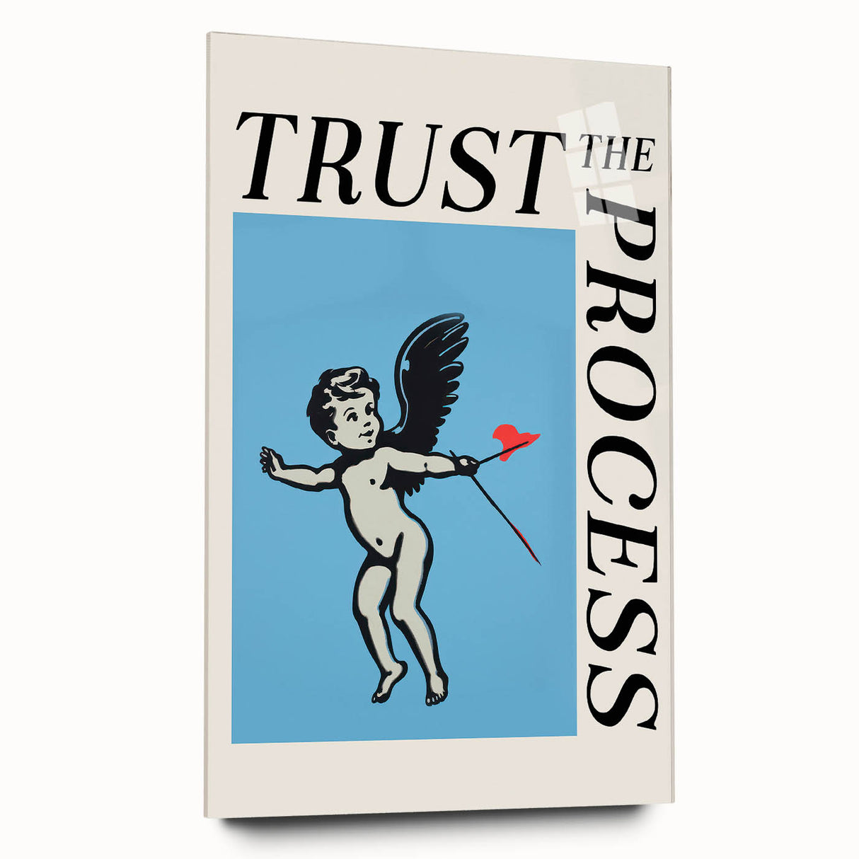 Modern Electric Angel Art - Trust the Process - Blue Canvas Print