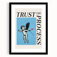 Modern Electric Angel Art - Trust the Process - Blue Canvas Print