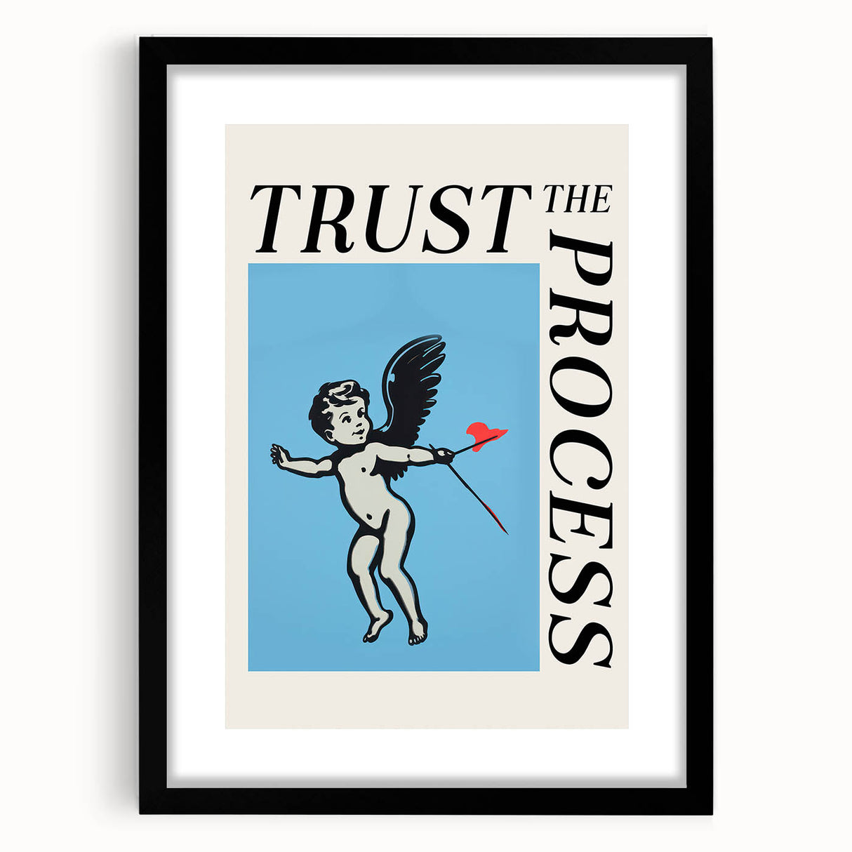 Modern Electric Angel Art - Trust the Process - Blue Canvas Print