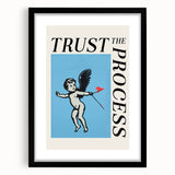 Modern Electric Angel Art - Trust the Process - Blue Canvas Print