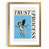Modern Electric Angel Art - Trust the Process - Blue Canvas Print