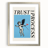 Modern Electric Angel Art - Trust the Process - Blue Canvas Print