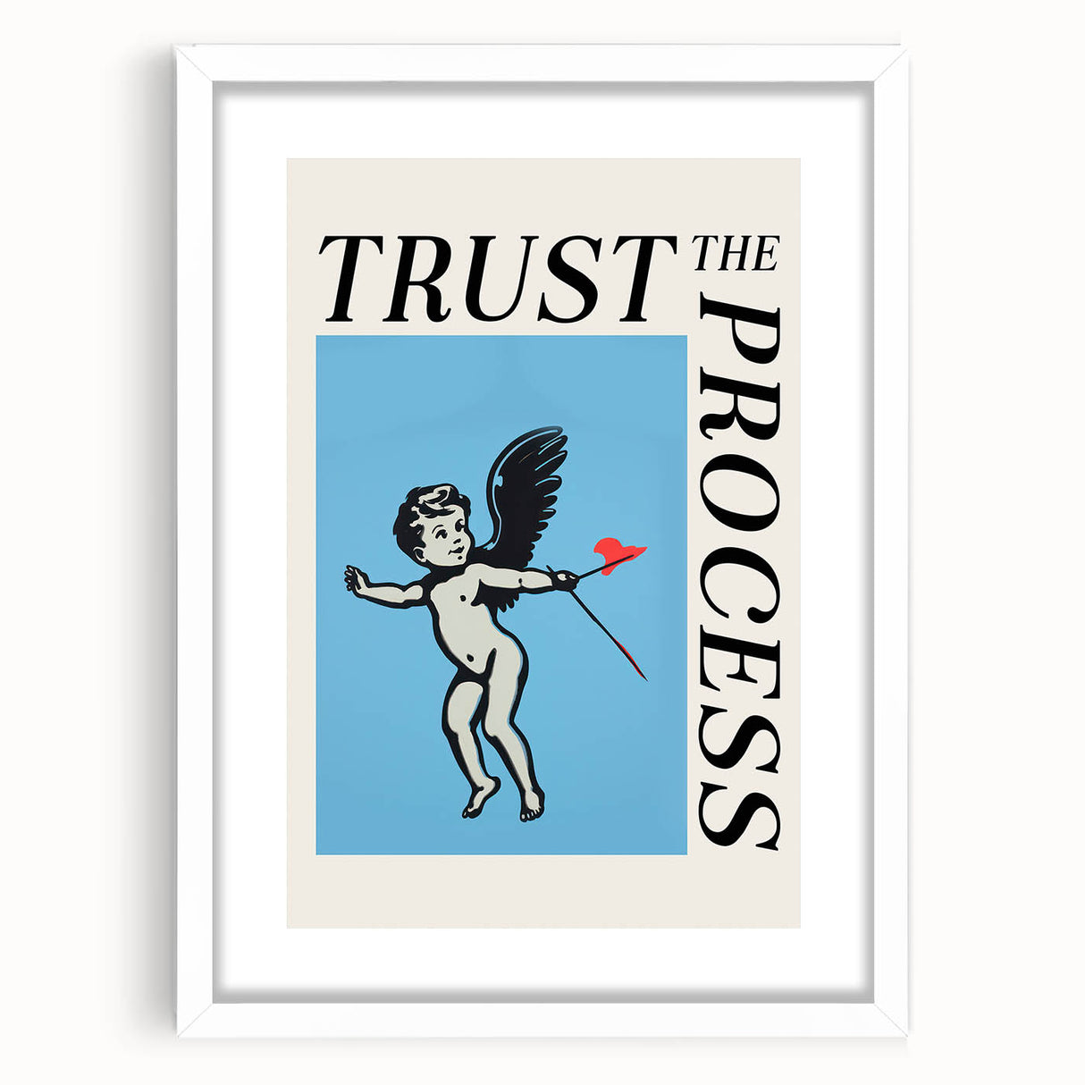 Modern Electric Angel Art - Trust the Process - Blue Canvas Print