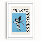 Modern Electric Angel Art - Trust the Process - Blue Canvas Print