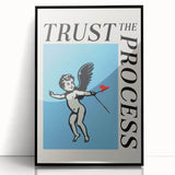 Modern Electric Angel Art - Trust the Process - Blue Canvas Print