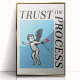 Modern Electric Angel Art - Trust the Process - Blue Canvas Print
