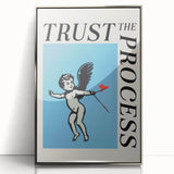 Modern Electric Angel Art - Trust the Process - Blue Canvas Print
