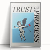 Modern Electric Angel Art - Trust the Process - Blue Canvas Print