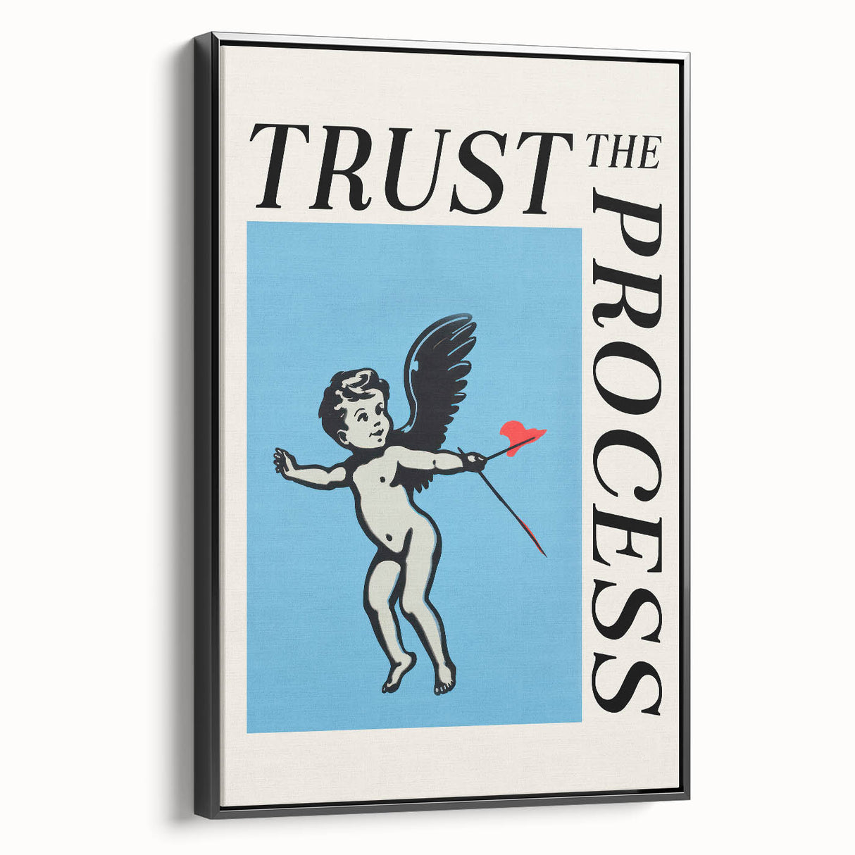 Modern Electric Angel Art - Trust the Process - Blue Canvas Print