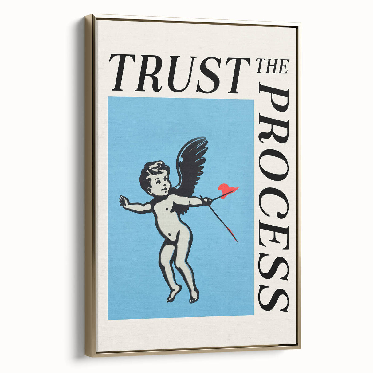 Modern Electric Angel Art - Trust the Process - Blue Canvas Print