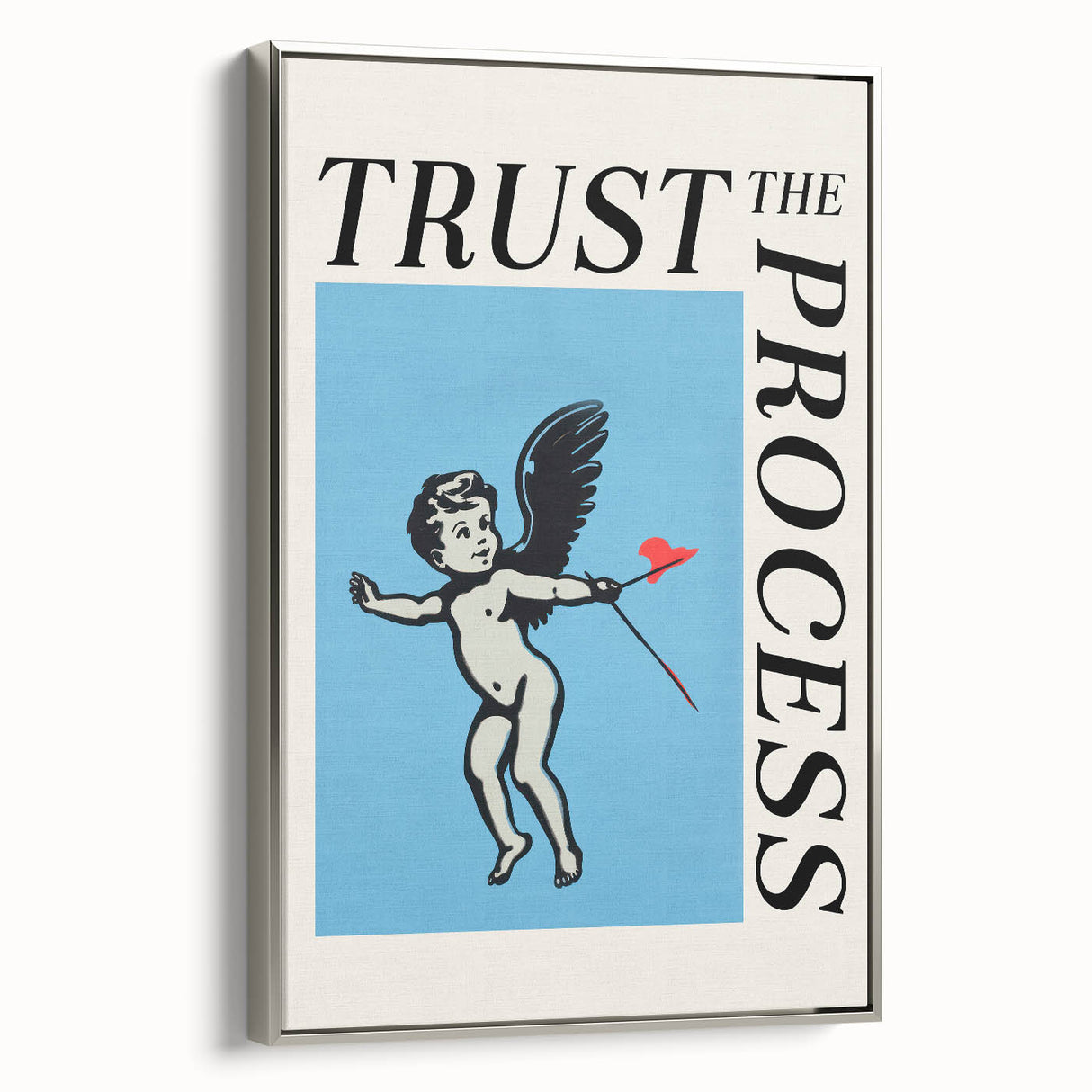 Modern Electric Angel Art - Trust the Process - Blue Canvas Print