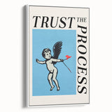 Modern Electric Angel Art - Trust the Process - Blue Canvas Print