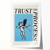 Modern Electric Angel Art - Trust the Process - Blue Canvas Print