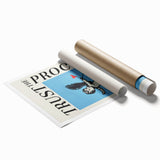 Modern Electric Angel Art - Trust the Process - Blue Canvas Print