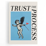 Modern Electric Angel Art - Trust the Process - Blue Canvas Print